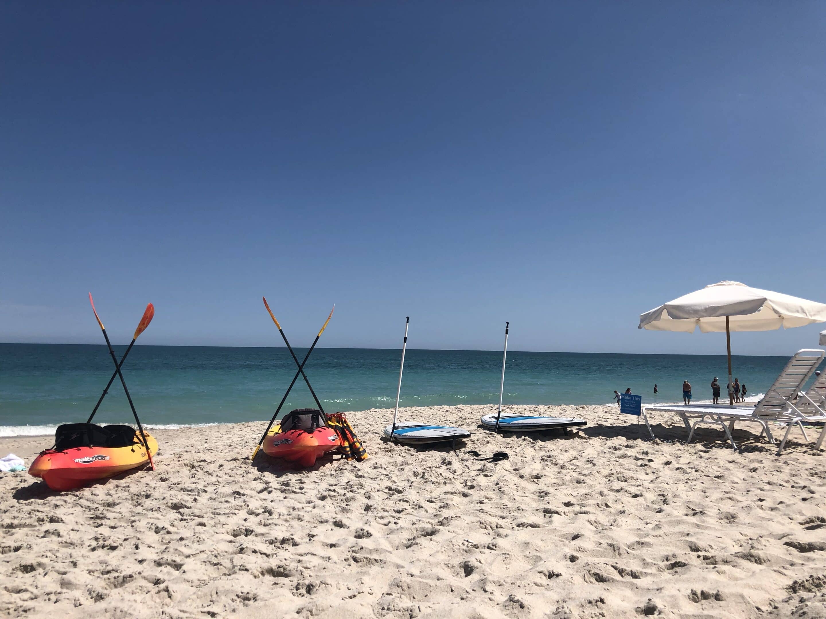Kayak and Paddle Board rentals on the beach